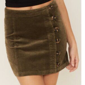 Wishlist Olive Corduroy side button mini size medium